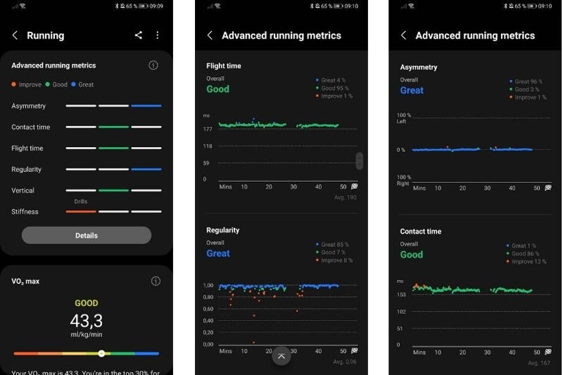 Анализ движения можно посмотреть в приложении Samsung Health.
